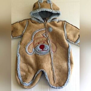 RODIN INFANT BABY WARMER ONE-PIECE WARM SUITE PUPPY "SNOWSUIT" SIZE 0-9 …